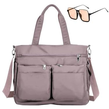 Imagem de Kit Bolsa Feminina De Ombro Grande + Óculos de Sol Laranja Vintage (LILAS)