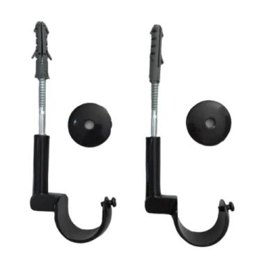 Imagem de Par Suporte Simples de Teto para Varão de Cortina 28mm - ART DECORAR, 