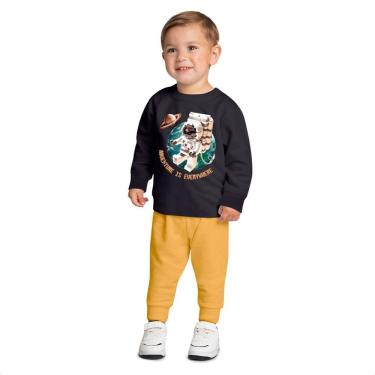Imagem de Conjunto Moletom Kyly Peluciado Astronauta Bebê Menino Frio