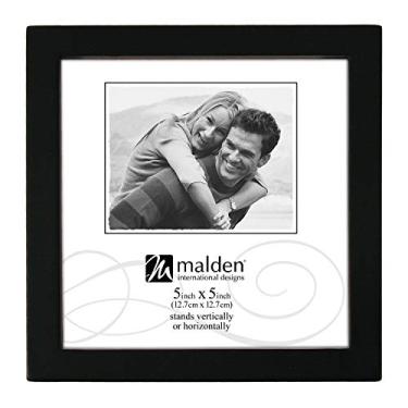 Imagem de Malden International Designs Moldura de madeira Black Concept, 12 x 12 cm, preta