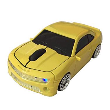 Imagem de Mouse sem fio esportivo mouse óptico de computador para computador, PC, laptop, Mac (amarelo)