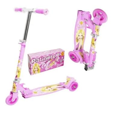 Imagem de Patinete Infantil 3 Rodas Dobrável Ajustável Brinquedo 50kg - DM RADIC