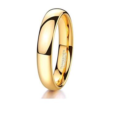 Imagem de Anel de casamento unissex de 1 mm, 2 mm, 3 mm, 4 mm, 5 mm, 6 mm, 7 mm, 8 mm, branco de tungstênio, ouro amarelo/ouro rosa/preto, polido, confortável, tamanho 3 a 17