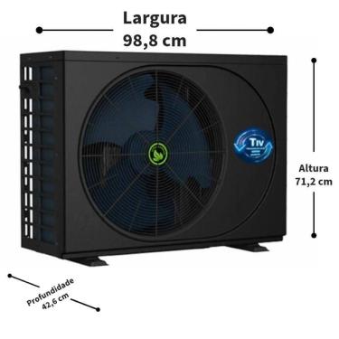 Imagem de Trocador De Calor Inverter Wi-fi Para Piscinas Th-75 75000 Btus Tiv - Sodramar