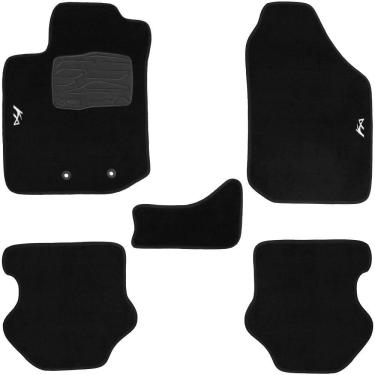 Imagem de Jogo Tapete Carpete Preto Ford Ka 2008 a 2014 Flash Acessórios 5 Peças
