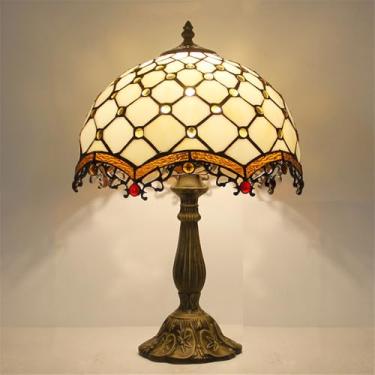 Imagem de Lâmpada de mesa vintage americana LED Luxo Criatividade Sala de estar Estudo Quarto Lâmpada de cabeceira Villa Hotel Cor Vidro Mesa Luz (Estilo 6)