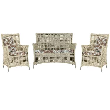 Imagem de  Jogo Sofá e 2 Poltronas de Área Igapó Alumínio