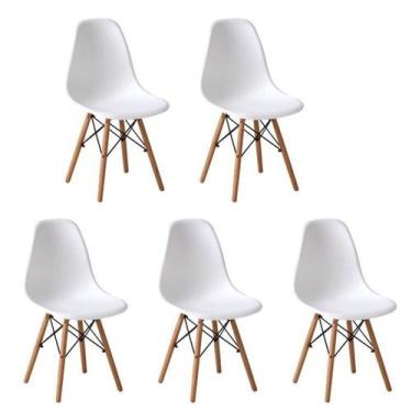Imagem de Conjunto 5 Cadeiras para Sala de Jantar/cozinha Eames Eiffel Dkr - Mov