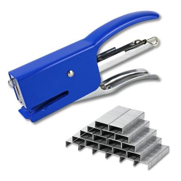 Imagem de Kit Grampeador Manual Alicate Escritório + 1000 Grampos 26/6