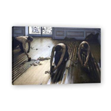 Imagem de Famosas impressões em tela, reprodução em tela, pintura emoldurada, imagem de arte de parede para decoração de casa. (piso de parquet). Moldura interna 60 x 90 cm - 23,7 x 35,5 pol