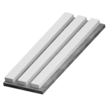 Imagem de Amostra Painel Ripado Acústico 32x12cm - Ikara, Branco