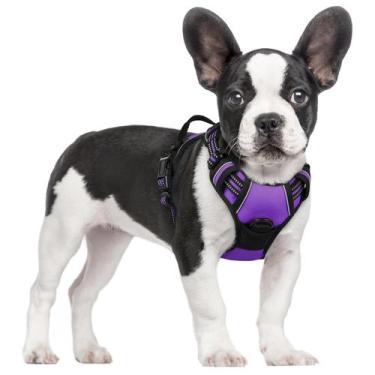 Imagem de Arnês para cães rabbitgoo No Pull ajustável roxo para cães pequenos