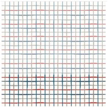 Imagem de Papel De Parede Bobinex Revoada - Xadrez Aquarela Azul, Cinza E Vermel