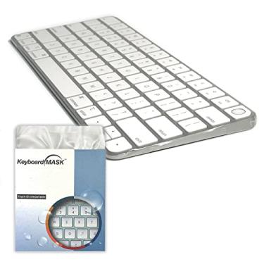 Imagem de KeyboardMask Capa de teclado com acabamento fosco compatível com teclado mágico sem fio iMac Apple 2021, 0,12 mm, ultrafina, totalmente coberta, estilo plano, limpável, antipoeira