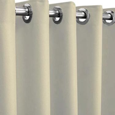 Imagem de Cortina Blecaute de Tecido Para Quarto e Sala 3 Metros Com Ilhós Croma