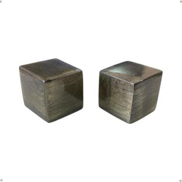 Imagem de Par Ponteira Cubo para Varão Wave Ilhós Argola Cortina 19 e 28mm 2 uni