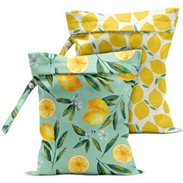 Imagem de zcyxuuw Adulto Unissex 2 Peças Bolsa Molhada, Bolsa Seca Molhada, Bolsa Molhada para Maiô, Viagem, Praia, Piscina, Fraldas, Roupas Sujas de Ioga, Produtos de Higiene Pessoal, Bolsa de Maquiagem, Decoração de Coração Arco-Íris para Padrão de Tintura de Gravata de Aniversário.