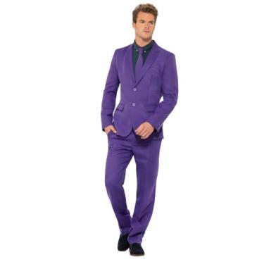 Imagem de Terno masculino roxo com jaqueta e gravata da Smiffy's, Roxa, M - US Size 38"-40"