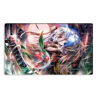 Imagem de New Mlikemat Playmat Ghost Ogre & Snow Rabbit TCG CCG OCG Trading Card Game Mat with Zones + Free Bag (ZD039-038-A)
