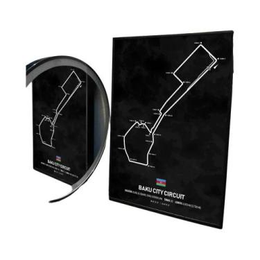 Imagem de F1 Temporada Corrida Circuito Pista Textura Auto-adesivo À Prova Dwate