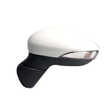 Imagem de Espelho retrovisor para porta de carro, compatível com Ford Fiesta 2009-2017 MK7 MK8 2008-2012, automático, com luz indicadora, dobrável manual(White Left)