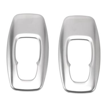 Imagem de VekAuto Moldura de acabamento de farol para Mitsubishi Outlander 2022-2024 ABS prateado 2 peças fileira traseira