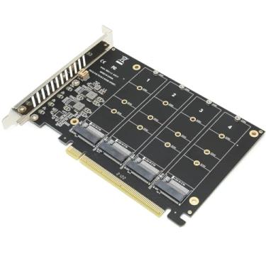 Imagem de Sintech Adaptador PCIe SSD Quad NVMe, SSD NVMe 4 M.2 para PCI-e 4.0 3.0 x16 Suporte a cartão SSD 2230 2242 2280 NVMe (PCI-e 16X Bifurcação necessária)