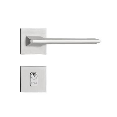 Imagem de Fechadura Sara Cromado Acetinado Roseta Quadrada 40mm Pado Externa