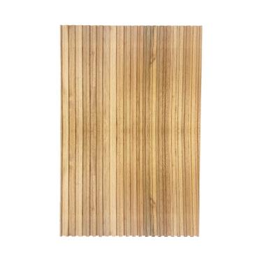 Imagem de Cabeceira Esmeralda Madeira Maciça Ripada 100cm Para Cama De Solteiro Marrom