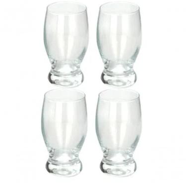 Imagem de Jogo 4 Copos De Vidro Agua Cerveja Suco 248ml Taça