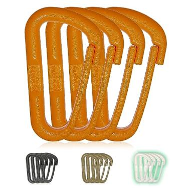 Imagem de Breakwater Supply ™ Mosquetões Sem Dobradiças, Pacote Com 4, Pequenos Clipes De Fixação 2 Polegadas Para Mochila, Chaves, Chaveiro, Garrafa Água, Molle, Ultraleve, Tático, Argola Em D, Não Corrosivo