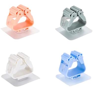 Imagem de Suporte de Parede Adesivo para Vassoura e Rodo, 4 Unidades, Multicolorido