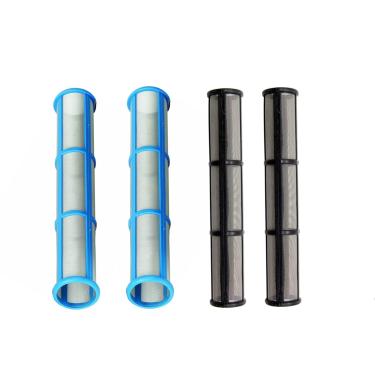 Imagem de TALSWIF Filtro De Coletor 244067 E 244068 Compatível Com Pulverizador Tinta Airless Graco 695, 795 1095 Gmax Ii 60 Mesh, Preto/Azul 100 (Pacote 4)
