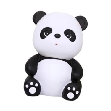 Imagem de IEUDNS Estátua de panda, cofrinho para crianças, estatueta decorativa de, escultura de animal, cofrinho para escritório, presente, lareira, dormitório