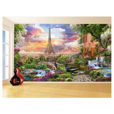 Imagem de Papel De Parede 3D Cidade Antiga Paris Pintura 3,5M Cda58 - Você Decor