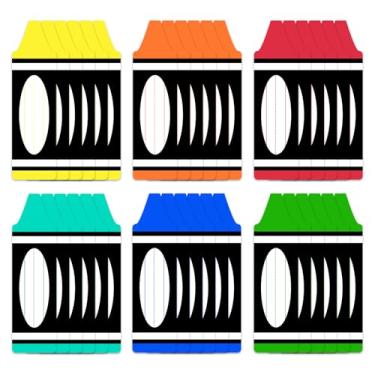 Imagem de 36 etiquetas de nome de mesa de giz de cera para sala de aula, decoração de sala de aula, placa de nome de estudante, placa de nome de mesa, para quadro de avisos, professores, primeiro dia de aula