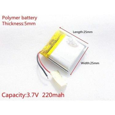 Imagem de (3pcs)bateria 3,7v 220mah 5mm X 25mm X 25mm Nova - bgb