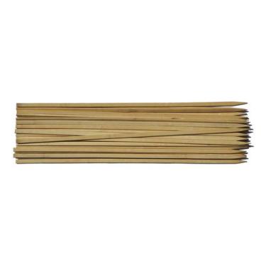 Imagem de 100 Espeto Espetão Vareta de Churrasco Bambu 50cm - Natural