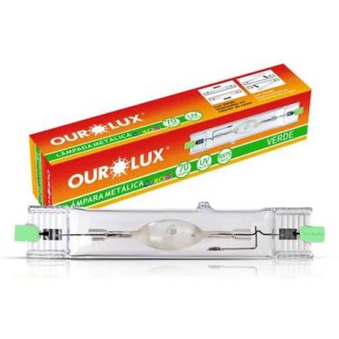 Imagem de Lâmpada Vapor Metálico Duplo Contato 70w Rx7s Verde - OUROLUX