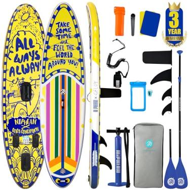 Imagem de Niphean Prancha inflável de stand up paddle com acessórios de SUP, deck antiderrapante de EVA, pranchas infláveis de 10'6 polegadas para adultos e jovens de todos os níveis de habilidade