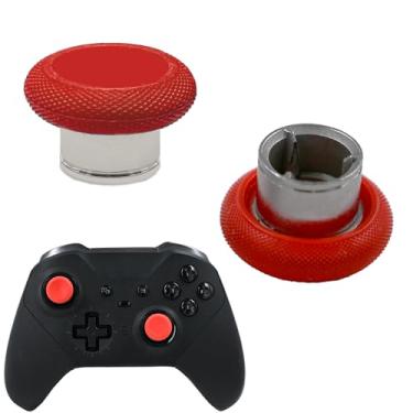 Imagem de Mingxiong Pacote Com 2 Joysticks Elite Controller De Substituição Curtos Para Controle Xbox Series, Núcleo Joystick Analógico Magnético Côncavo 0,39 Pol. Altura Padrão (Vermelho)
