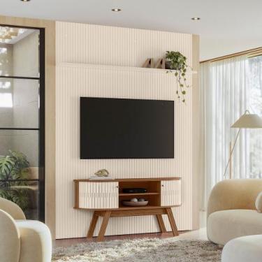 Imagem de Composição Sala de Estar New Silverstone com Painel e Bancada 179m - N