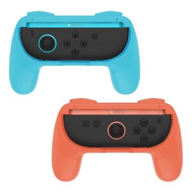 Imagem de Joy-Con Grip Handles for Nintendo Switch 2 (2025) – Anti-Slip, Wear-Resistant Comfort Grips for Joy-Con Controllers, 2-Pack (Blue & Red)