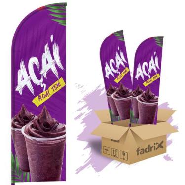 Imagem de Wind Banner Dupla Face 3mt Completo Açaí M3 - Kit C/ 2unds - Fadrix, n