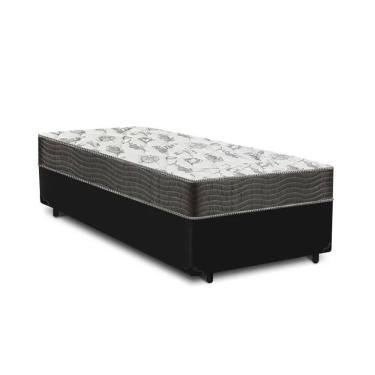 Imagem de Cama Base Box Solteiro Preto Colchão ISO 100 D33 - Ortobom