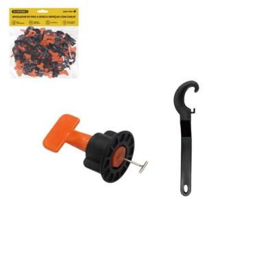 Imagem de Kit 50 Nivelador De Piso A Rosca Espaçador Reutilizável Com Chave - BO