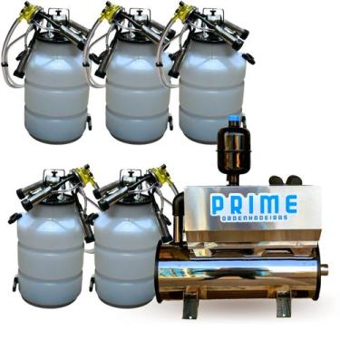 Imagem de Ordenhadeira Mecânica Inox BV 600 litros, Motor 2 cv, 5 Conjuntos - PR