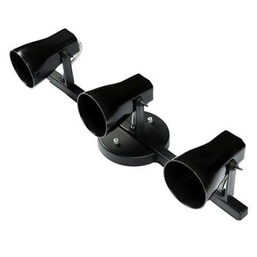 Imagem de Spot Trilho Alfa Preto 3 Lâmpadas E27 Eletrorastro