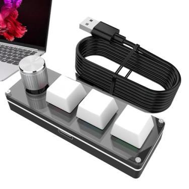 Imagem de Teclado Macro, Teclados de Botão para Programação, Acessório para Computador Programável Silencioso Multifuncional para Viagem Jogos Estudo Trabalho