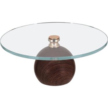 Imagem de PRATO PARA DOCES COM PÉ VIDRO 13x30x30cm TRANSPARENTE